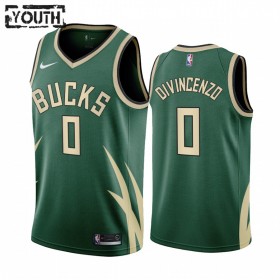Milwaukee Bucks Donte DiVincenzo 0 2020-21 Earned Edition Lasten Pelipaidat Swingman